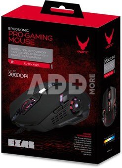 Omega mouse Varr EXA2 6D LED, black (45188)