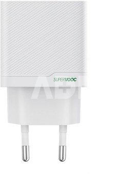 OPPO SUPERVOOC 45W Dual-Port Charger, OSAB4CB4AE, White | Charger