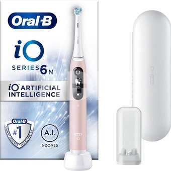 Oral-B Electric Toothbrush | iO Series 6 | Rechargeable | For adults | Number of brush heads included 1 | Number of teeth brushing modes 5 | Pink