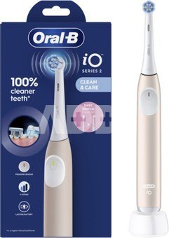 Oral-B Electric Toothbrush | iO2 | Rechargeable | For adults | Number of brush heads included 1 | Number of teeth brushing modes 3 | Calm Pink