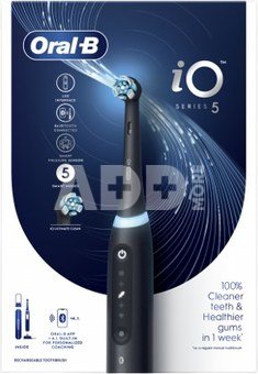 Oral-B | Electric Toothbrush | iO5 | Rechargeable | For adults | Number of brush heads included 1 | Number of teeth brushing modes 5 | Matt Black