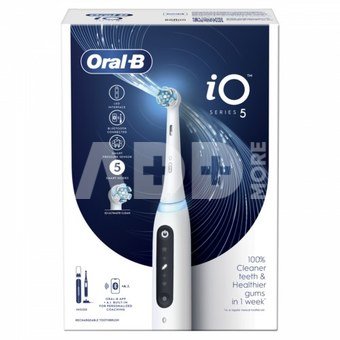 Oral-B | Electric Toothbrush | iO5 | Rechargeable | For adults | Number of brush heads included 1 | Number of teeth brushing modes 5 | Quite White