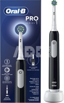 Oral-B | Electric Toothbrush | Pro Series 1 Cross Action | Rechargeable | For adults | Number of brush heads included 1 | Number of teeth brushing modes 3 | Black