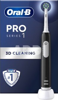 Oral-B | Electric Toothbrush | Pro Series 1 Cross Action | Rechargeable | For adults | Number of brush heads included 1 | Number of teeth brushing modes 3 | Black