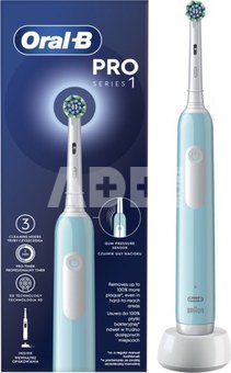 Oral-B | Electric Toothbrush | Pro Series 1 Cross Action | Rechargeable | For adults | Number of brush heads included 1 | Number of teeth brushing modes 3 | Caribbean Blue