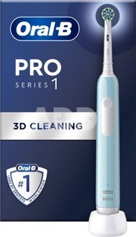 Oral-B | Electric Toothbrush | Pro Series 1 Cross Action | Rechargeable | For adults | Number of brush heads included 1 | Number of teeth brushing modes 3 | Caribbean Blue