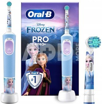 Oral-B | Electric Toothbrush | Vitality PRO Kids Frozen | Rechargeable | For kids | Number of brush heads included 1 | Number of teeth brushing modes 2 | Blue