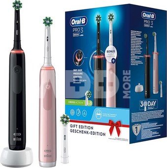 Oral-B PRO 3 3900 Duopack Black-Pink Edition JAS22