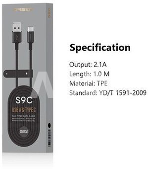S9C USB A and Type C 2.1A Black
