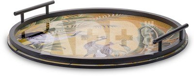 Padėklas apvalus su rankenėlėmis plastikinis 4x37x37 cm 138602