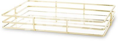 Padėklas metalinis aukso spl. 4,5x30x20 cm 148744