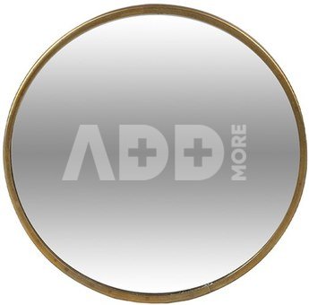Padėkliukas veidrodinis žvakei D10 cm aukso spalvos apvadas Natural Living 31847