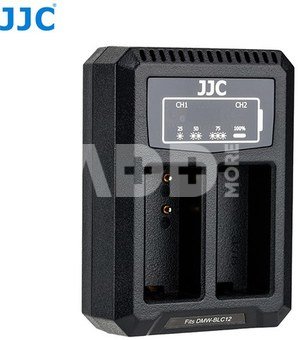JJC Panasonic DCH BLC12 USB Dual Battery Charger (DMW BLC12, Sigma BP 51, Leica BP DC12)