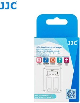 JJC Panasonic DCH BLC12 USB Dual Battery Charger (DMW BLC12, Sigma BP 51, Leica BP DC12)