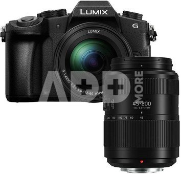 Panasonic DMC-G80 + 12-60mm + 45-200mm Black