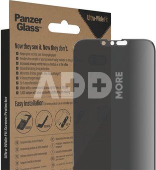 PanzerGlass Screen protector, Apple, iPhone 14 Plus/13 Pro Max, Glass, Black, Privacy