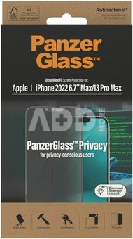 PanzerGlass Screen protector, Apple, iPhone 14 Plus/13 Pro Max, Glass, Black, Privacy