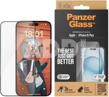 PanzerGlass Screen protector, Apple, IPhone 15 Plus, Glass, Transparent