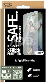 PanzerGlass Screen protector | Apple | iPhone 16 Pro | Glass | Transparent | Ultra-Wide Fit