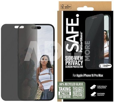 PanzerGlass Screen protector | Apple | iPhone 16 Pro Max | Glass | Black | Ultra-Wide Fit
