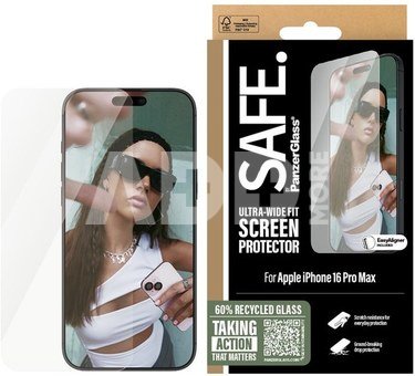 PanzerGlass Screen protector | Apple | iPhone 16 Pro Max | Glass | Transparent | Ultra-Wide Fit