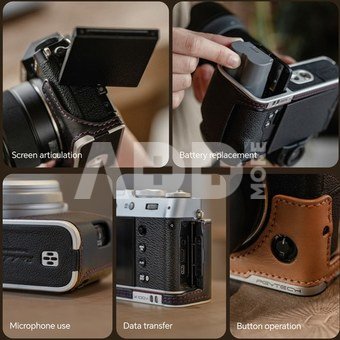PGYTECH Leather Camera Case (For FUJIFILM X T5 Midnight Black)