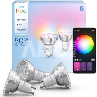 Philips Hue E WCA 345 GU10 3P EU | E27 | 8 W | 16 million colors, White and colored light