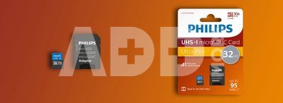 Philips MicroSDHC Card 32GB Class 10 UHS-I U3 incl. Adapter