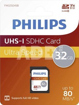 Philips SDHC Card 32GB Class 10 UHS-I U1