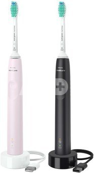 Philips | Sonicare Electric Toothbrush | HX3675/15 | Rechargeable | For adults | Number of brush heads included 2 | Number of teeth brushing modes 1 | Sonic technology | Black/Pink