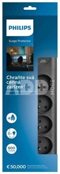 Philips surge protector 2m SPN7040BA/60 Black