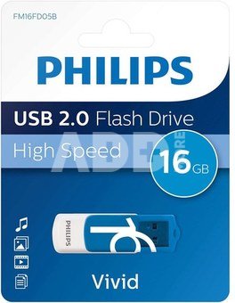 Philips USB 2.0 16GB Vivid Edition Blue