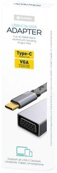 Platinet adapter USB-C - VGA (44711)