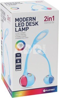Platinet desk lamp PDL20 7W 2in1, blue (43737)