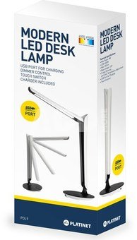Platinet desk lamp with USB charger PDL9 8W (43128)