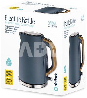 Platinet kettle PEKVWGR, grey