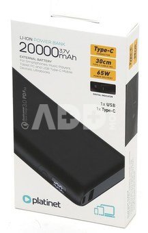 Platinet аккумуляторный банк 20000mAh PMPB2065B, черный