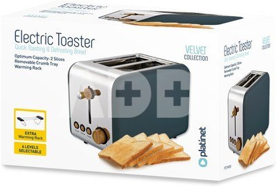 Platinet toaster PETVWGR, grey