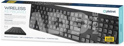 Platinet wireless keyboard K100 US, black