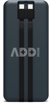 PORT CONNECT Powerbank 10 000 mAh - 2 x Built-in Cable | PORT CONNECT