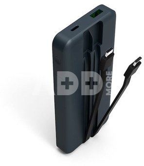 PORT CONNECT Powerbank 10 000 mAh - 2 x Built-in Cable | PORT CONNECT