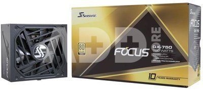 Power Supply|SEASONIC|FOCUS GX ATX 3.0|750 Watts|Efficiency 80 PLUS GOLD|MTBF 100000 hours|FOCUS-GX-750-V4