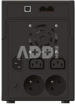 PowerWalker UPS LINE-INTERACTIVE 2200VA 2X 230V PL + 2X IEC OUT,RJ11/RJ45 IN/OUT, USB, LCD