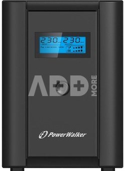 PowerWalker UPS LINE-INTERACTIVE 2200VA 2X 230V PL + 2X IEC OUT,RJ11/RJ45 IN/OUT, USB, LCD