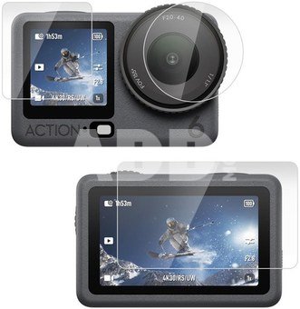 Puluz tempered glass set for DJI Osmo Action 6 (3 pcs).