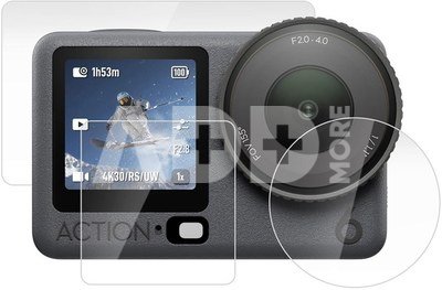 Puluz tempered glass set for DJI Osmo Action 6 (3 pcs).