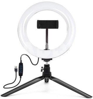 Puluz Tripod Mount with 20cm LED Ring Vlogging PKT3073B