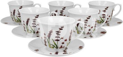 Puodeliai porcelianiniai kompl. 6 vnt. Levandos 250 ml 5902693936671