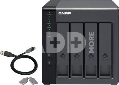 QNAP | 4-Bay | TR-004 | Up to 4 HDD/SSD Hot-Swap | Micro processor with hardware RAID
