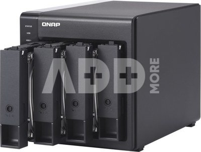QNAP | 4-Bay | TR-004 | Up to 4 HDD/SSD Hot-Swap | Micro processor with hardware RAID